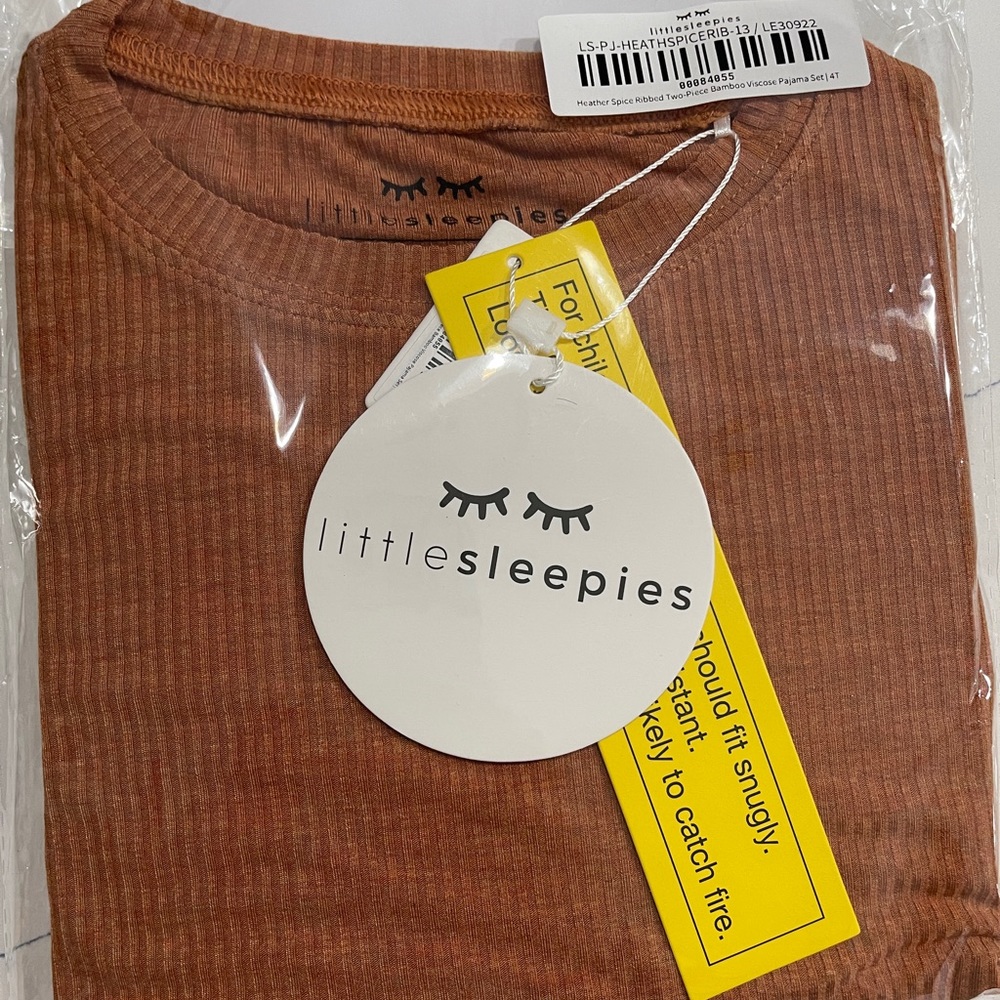 Little Sleepies Ribbed Heather Spice 2 Piece 4T